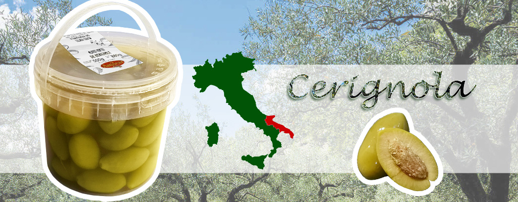 Fournisseur d'Olives Cerignola Amilcar importées d'Italie