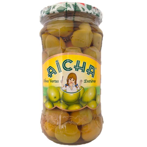 Olives Vertes Entières à la marocaine- Bocal 72cl, achat en gros chez votre grossiste AICHA