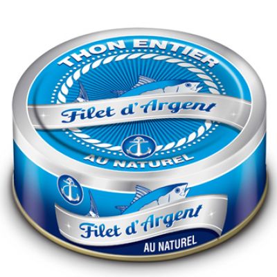 FILET D'ARGENT - Thon entier Naturel - 160 g