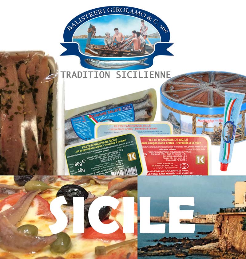 I PISCATURA, anchois de Sicile: grossiste importateur spécialités Italie