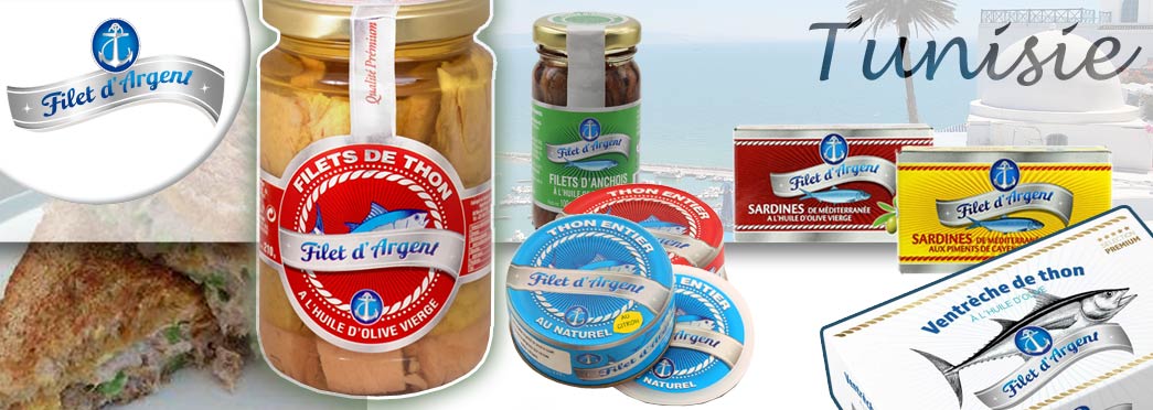 FILET D’ARGENT: conserves thon et sardine, importées par Moulin-Ville, grossiste France