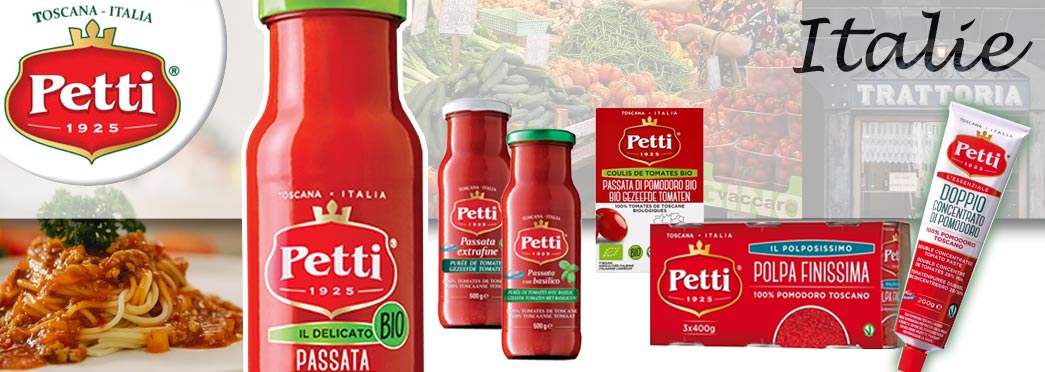 PETTI: meilleur que Mutti, tomates en conserve, concentré, tomates passées extra fine
