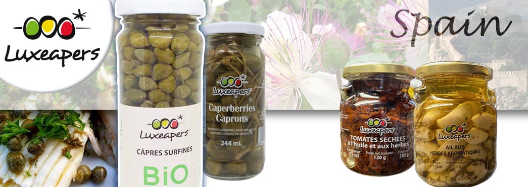 Wholesaler importer LUXEAPERS best organic capers, confit garlic, capers, dried tomatoes
