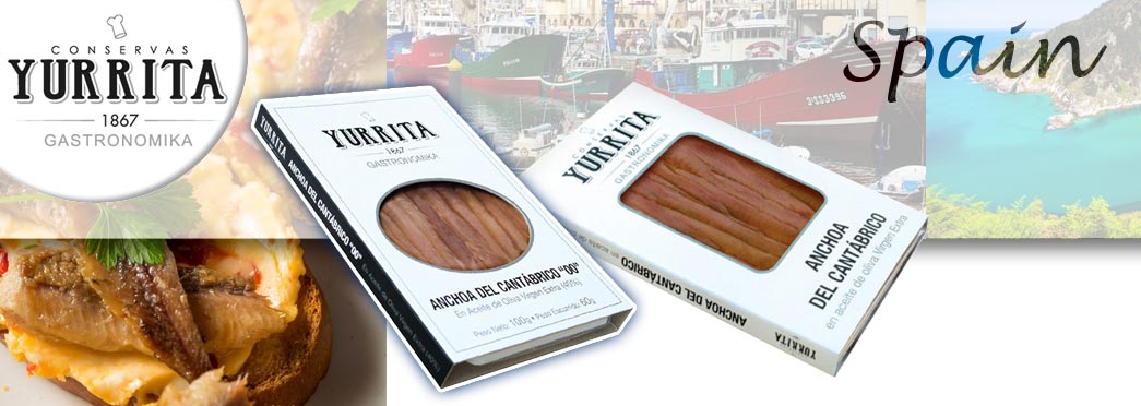 Wholesaler importer YURRITA best anchovies from Cantabria