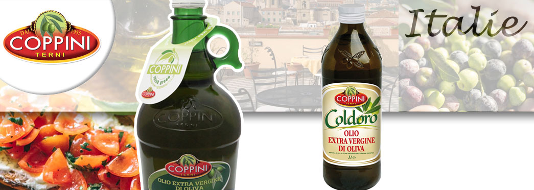 Huile d'olive COPPINI: grossiste France, importateur produits culinaires d'Italie