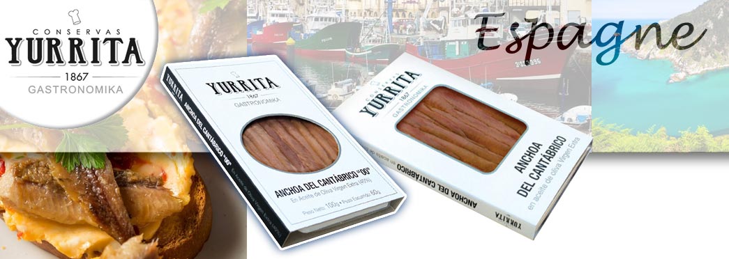 Grossiste importateur YURRITA meilleurs anchois de Cantabrie